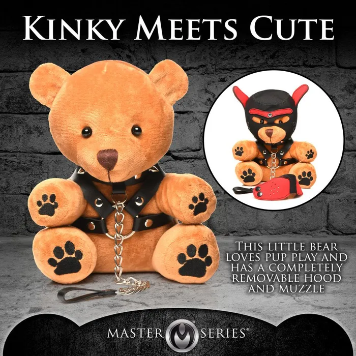 Male Sex Toys Pup Bear with Removeable Muzzle and Hood Master Series