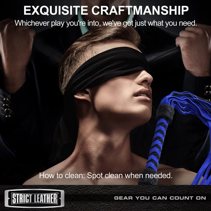Strict Leather Vibrators Suede Black and Blue Flogger