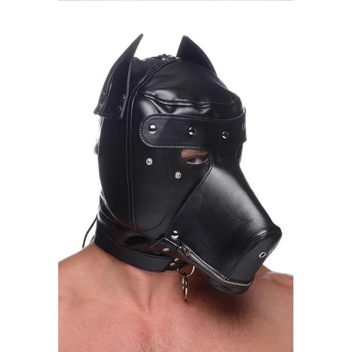 Universal BDSM Hood with Removable Muzzle Master Series Male Sex Toys