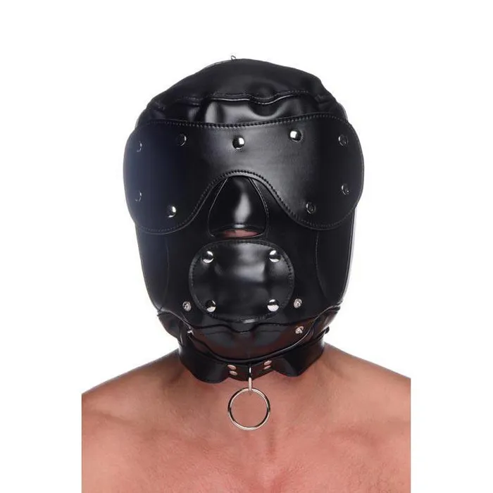 Universal BDSM Hood with Removable Muzzle Master Series Male Sex Toys
