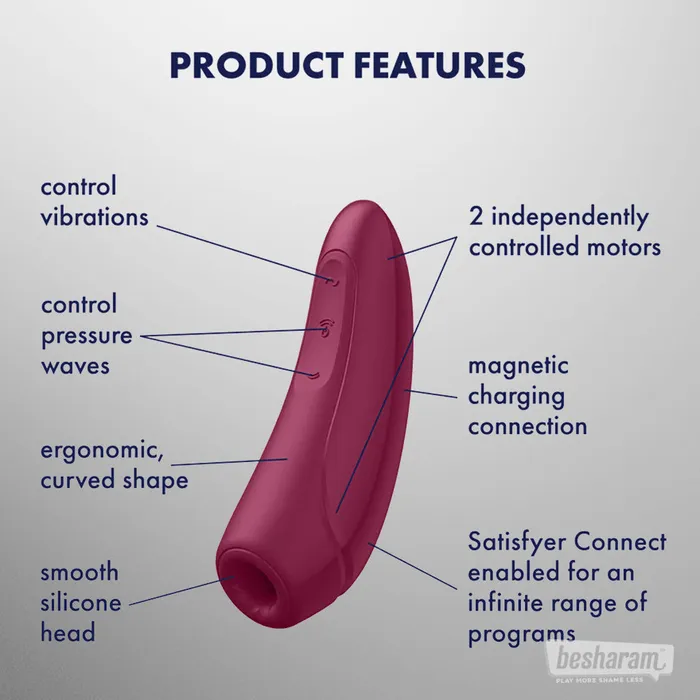 Vibrators Satisfyer Satisfyer Curvy 1 App Controlled Clitoral Stimulator