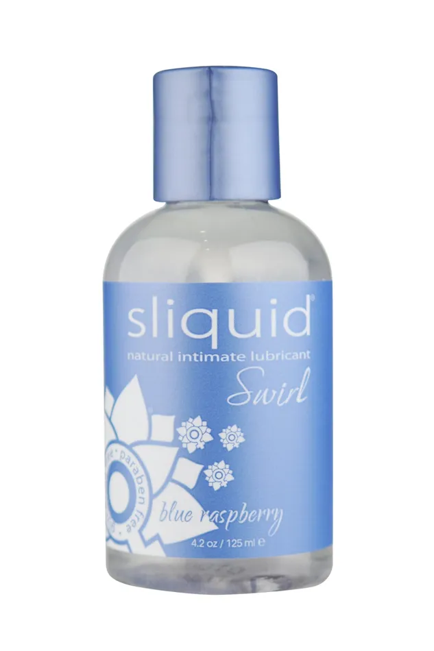 Vibrators Sliquid Naturals Swirl Blue Raspberry 42 Fl Oz 124 ml