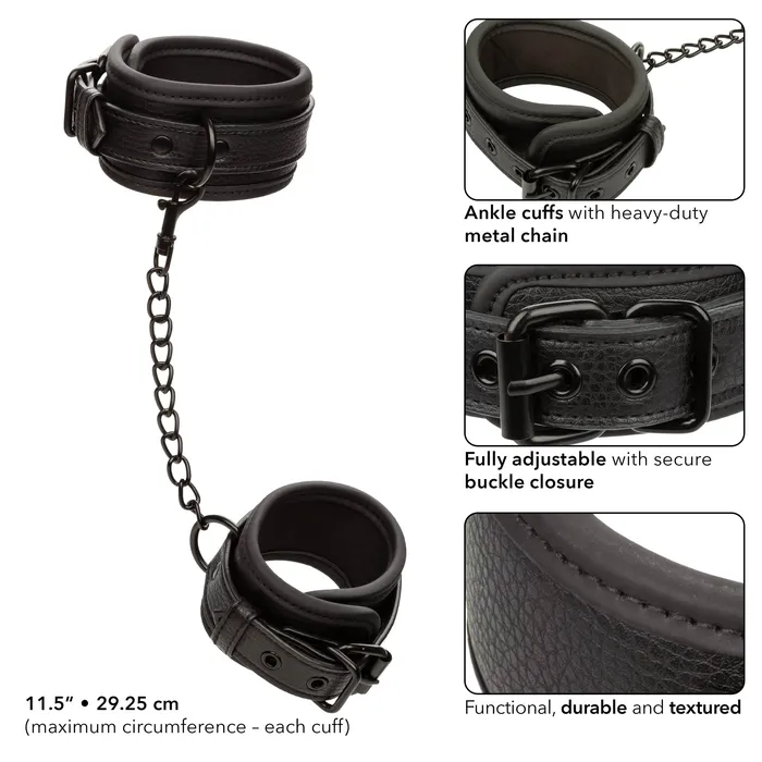 California Exotics Nocturnal Collection Ankle Cuffs Black California Exotics Anal