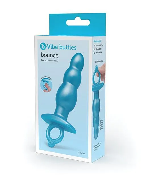 Cotr INC Anal BVibe Butties Bounce Beaded Tapered Plug Blue