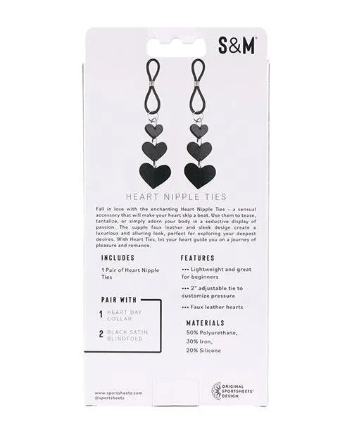 Couples Sportsheets International Sex Mischief Heart Nipple Ties