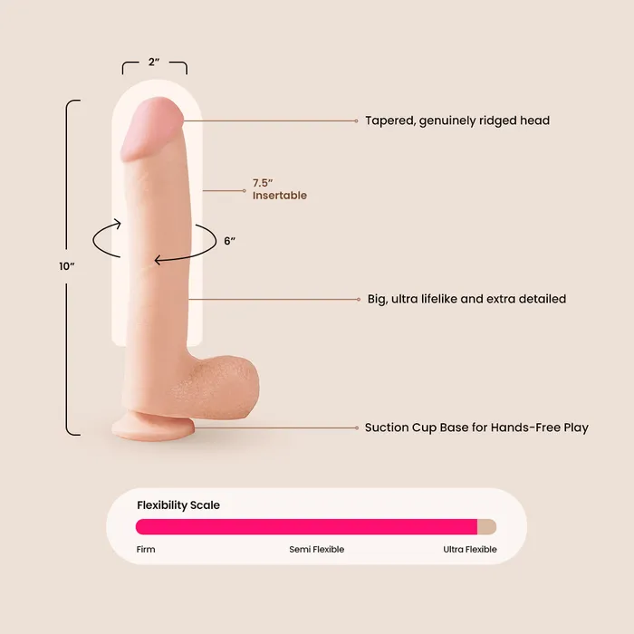 Dildos Pipedream Products Basix 10 Dong with Suction Cup flexible and firm dildo