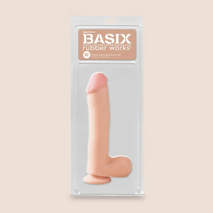 Dildos Pipedream Products Basix 10 Dong with Suction Cup flexible and firm dildo