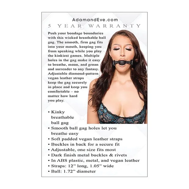 Female Sex Toys Adam Eve Adam Eve Eves Fetish Dreams Ball Gag Black