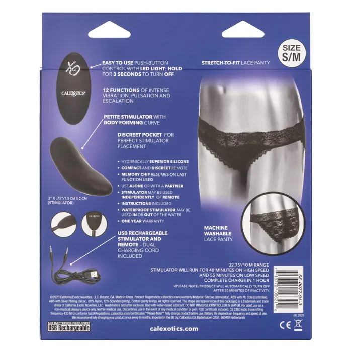 Female Sex Toys California Exotics Remote Control Vibrating Lace Panty Set California Exotics