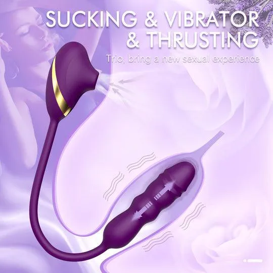 Female Sex Toys propinkup 3 IN 1 Sucking Thrusting Dildo Vibrator GSpot Dildos Woman Clit Stimulate Sex Toy