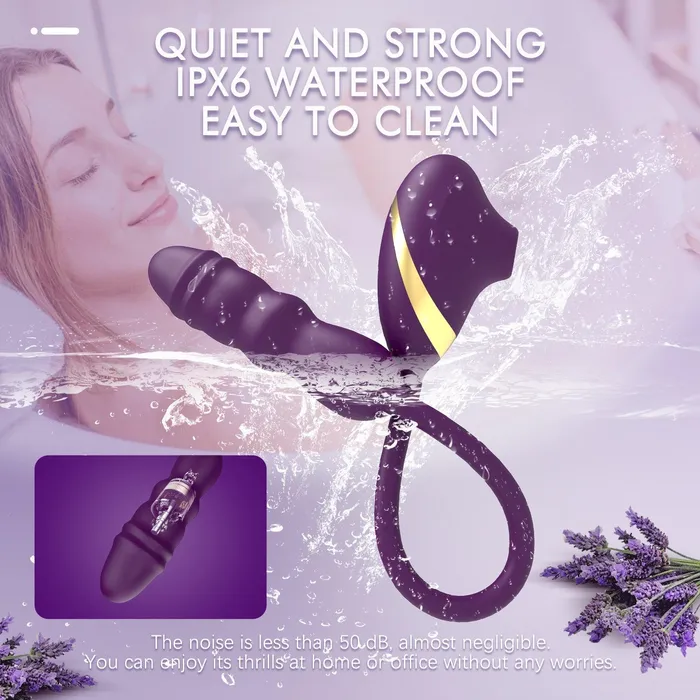 Female Sex Toys propinkup 3 IN 1 Sucking Thrusting Dildo Vibrator GSpot Dildos Woman Clit Stimulate Sex Toy