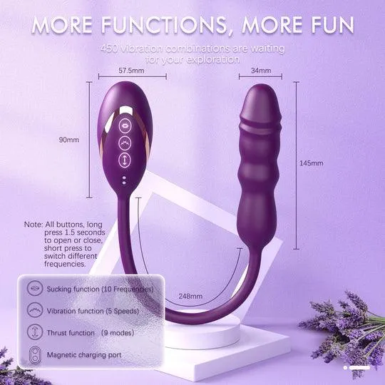 Female Sex Toys propinkup 3 IN 1 Sucking Thrusting Dildo Vibrator GSpot Dildos Woman Clit Stimulate Sex Toy