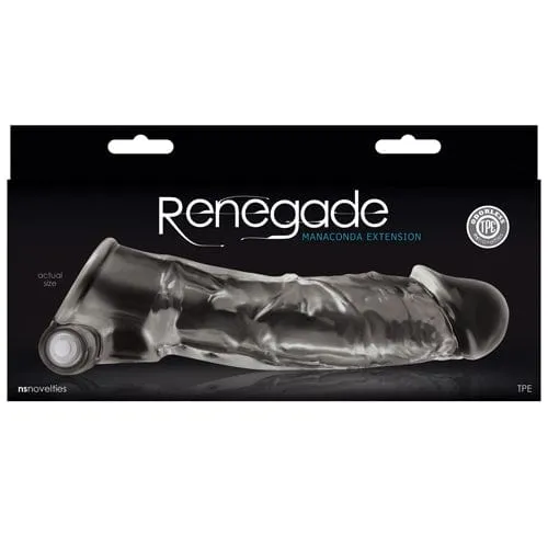 NS Novelties Male Sex Toys NS Novelties Renegade Vibrating Manaconda Penis Extension Clear NS Novelties Male Sex Toys NS Novelties Renegade Vibrating Manaconda Penis Extension Clear