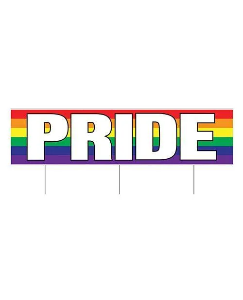 Plastic Jumbo Pride Yard Sign Beistle Vibrators