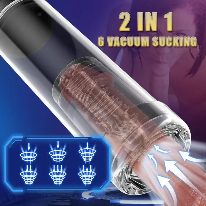 propinkup Male Sex Toys Penis Enlargement 6 Suction Vacuum Pump Trainning Male Maturbation Cup