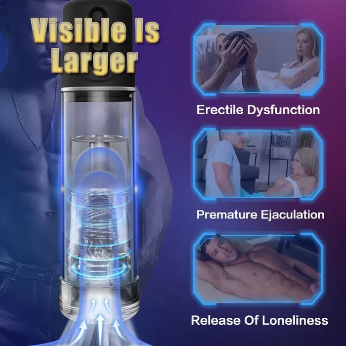propinkup Male Sex Toys Penis Enlargement 6 Suction Vacuum Pump Trainning Male Maturbation Cup