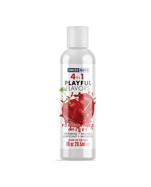 Swiss Navy 4 In 1 Flavors Poppin Wild Cherry MD Science Lab Female Sex Toys