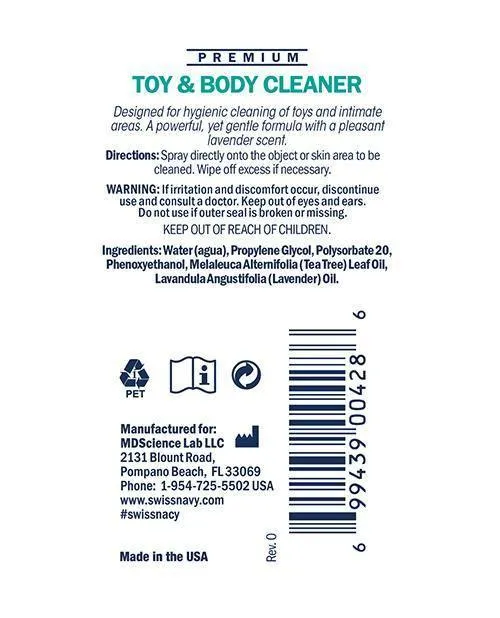 Toy Body Cleaner 1 Oz MD Science Lab Vibrators