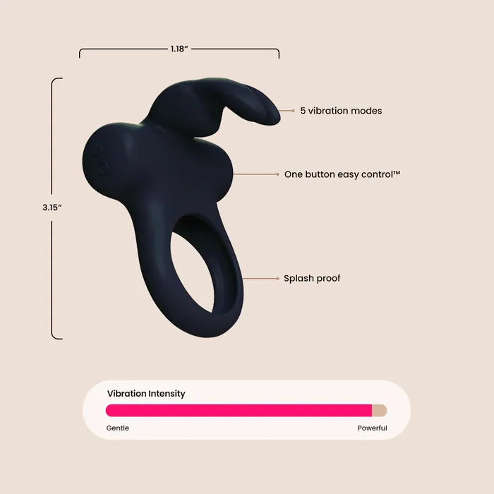 VeDO Frisky Bunny vibrating penis ring Savvy Company Male Sex Toys