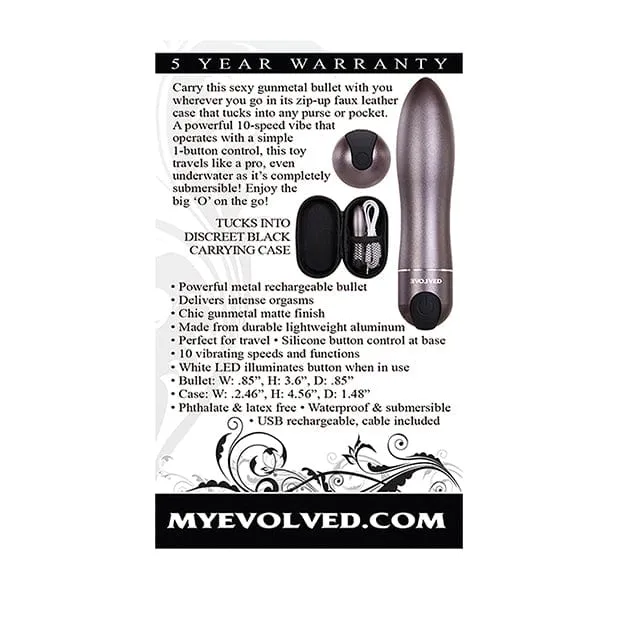 Vibrators Evolved Travel Gasm Bullet Vibrator Grey Evolved Vibrators Evolved Travel Gasm Bullet Vibrator Grey Evolved