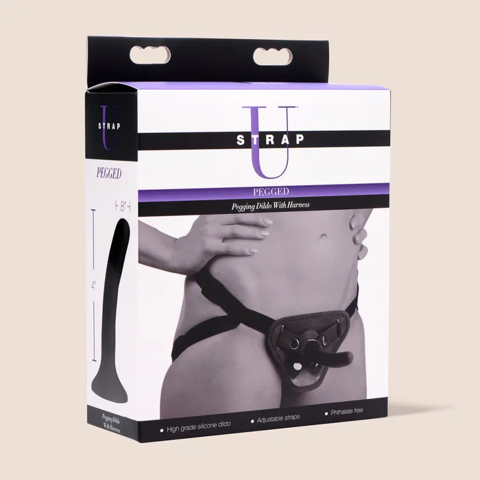XR Brands Female Sex Toys Strap U Pegged Pegging Dildo with harness