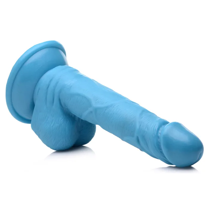 65 Dildo with Balls Blue Pop Peckers Female Sex Toys