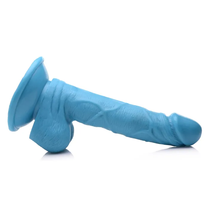 65 Dildo with Balls Blue Pop Peckers Female Sex Toys