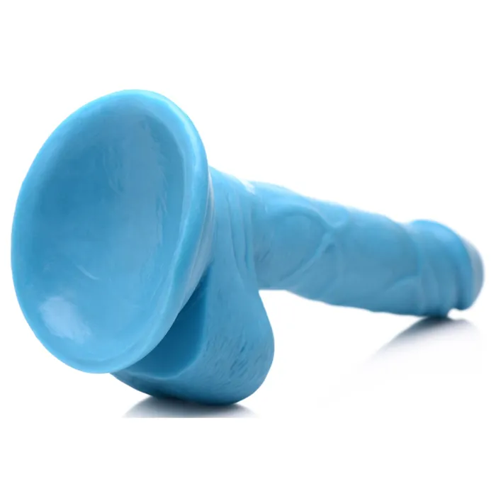 65 Dildo with Balls Blue Pop Peckers Female Sex Toys