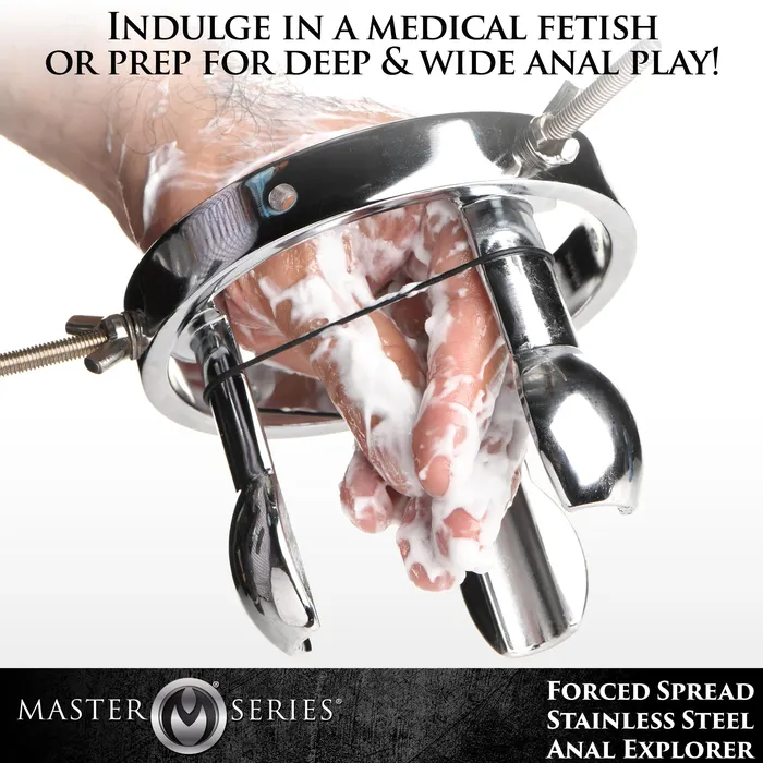 Anal Master Series Forced Spread Stainless Steel Anal Explorer