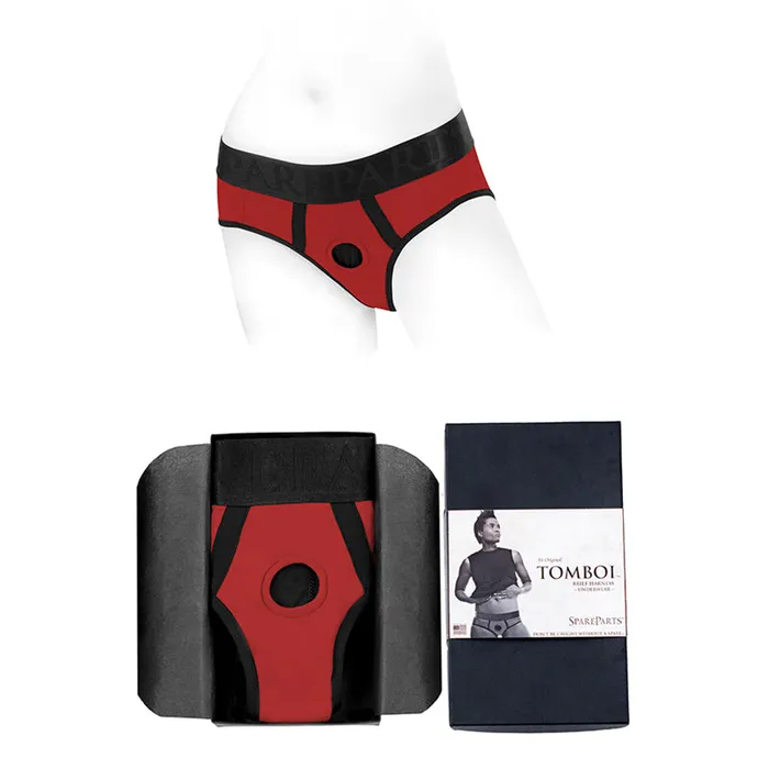 Anal SpareParts Hardware SpareParts Tomboi Nylon Briefs Harness RedBlack Size M Anal SpareParts Hardware SpareParts Tomboi Nylon Briefs Harness RedBlack Size M