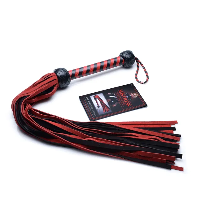 Black and Red Suede Flogger Mistress by Isabella Sinclaire Anal