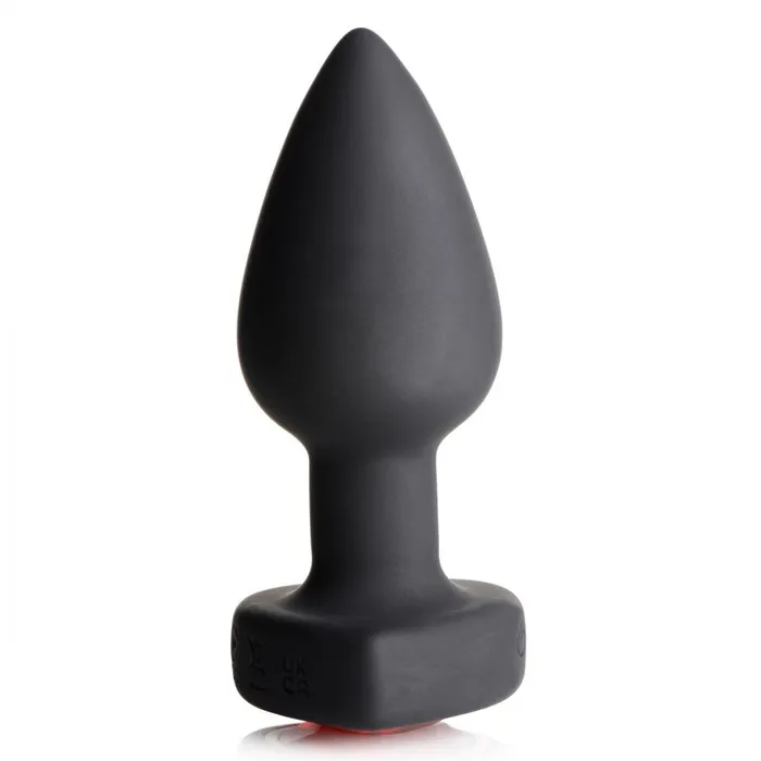 Booty Sparks 28X Silicone Vibrating Red Heart Anal Plug w Remote Small Anal