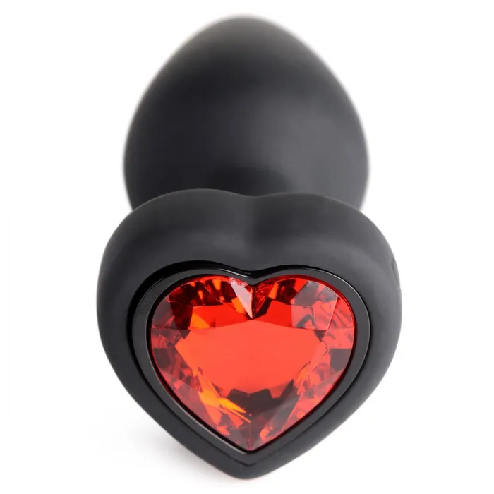Booty Sparks 28X Silicone Vibrating Red Heart Anal Plug w Remote Small Anal