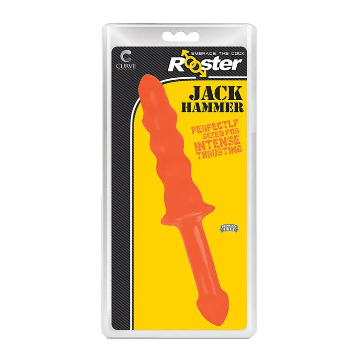 Curve Toys Rooster Jackhammer 105 in Rippled Dildo with Insertable Handle Orange Curve Novelties Dildos Curve Toys Rooster Jackhammer 105 in Rippled Dildo with Insertable Handle Orange Curve Novelties Dildos