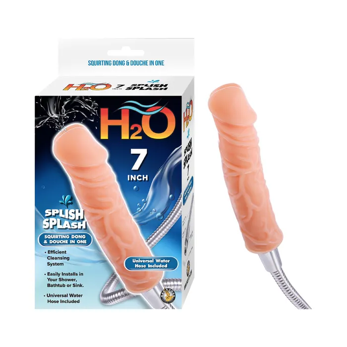 Dildos H2O Splish Splash 7 in Dildo Douche Beige Nasstoys