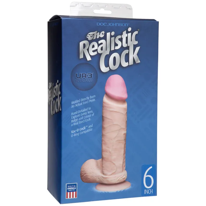 Doc Johnson Dildos The Realistic Cock UR3 6 Inch White