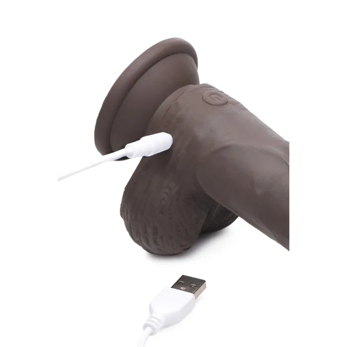 Easy Riders Dildos Thrusting and Vibrating 8 Inch Dildo Dark