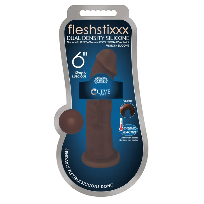 Female Sex Toys Curve Novelties Curve Toys FLESHSTIXXX 6 in Posable Dual Density Silicone Dildo with Suction Cup Brown Female Sex Toys Curve Novelties Curve Toys FLESHSTIXXX 6 in Posable Dual Density Silicone Dildo with Suction Cup Brown