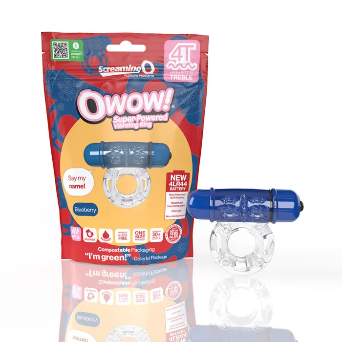 Female Sex Toys Screaming O Screaming O 4T OWow Vibrating Cockring Blueberry Female Sex Toys Screaming O Screaming O 4T OWow Vibrating Cockring Blueberry