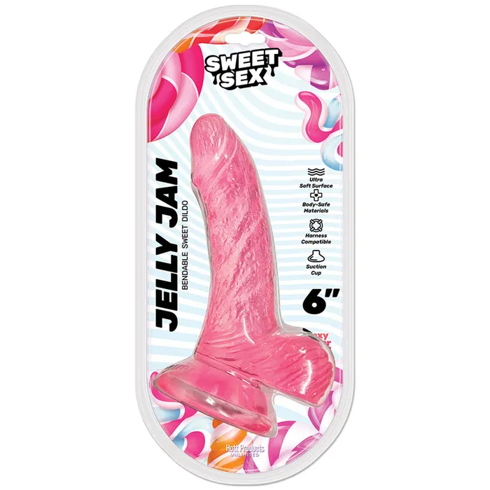 Hott Products Unlimited Dildos Sweet Sex Jelly Jam Bendable 6 in Jelly Dildo Pink Hott Products Unlimited Dildos Sweet Sex Jelly Jam Bendable 6 in Jelly Dildo Pink