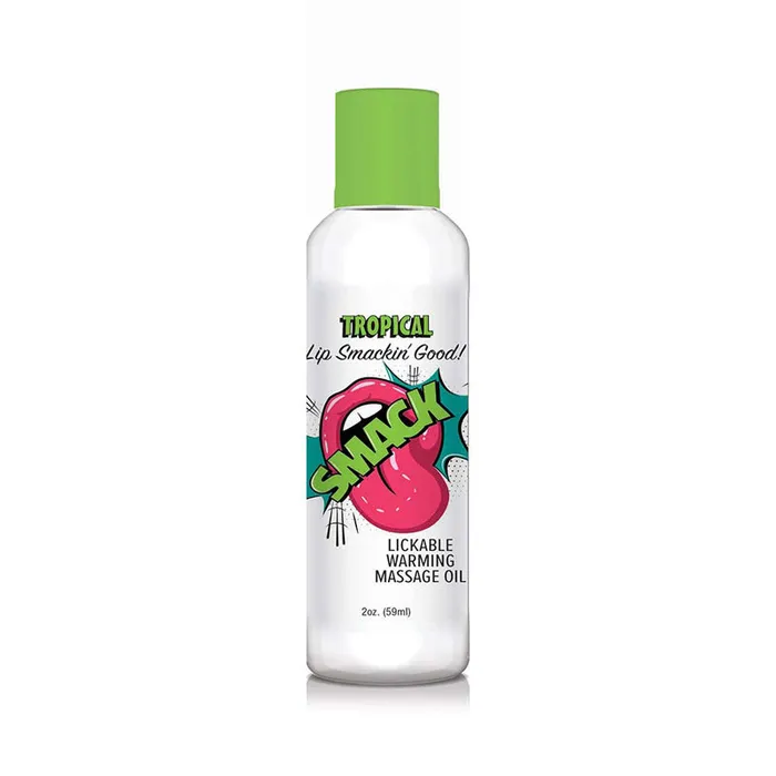 Little Genie Productions Couples Smack Lickable Massage Oil Tropical 2 oz