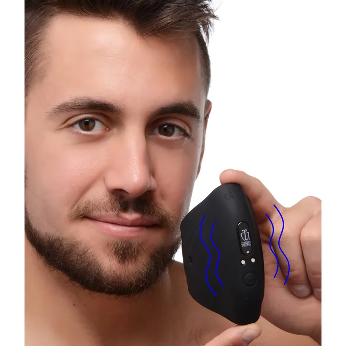 Male Sex Toys Trinity Men 10X Pleasure Stroke Vibrating Silicone Penis Sleeve