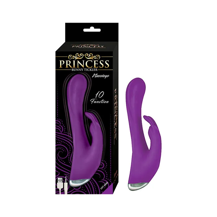 Nasstoys Vibrators Princess Bunny Tickler Dual Stimulator Silicone Purple