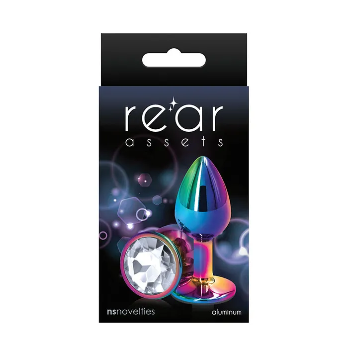 New Sensations Novelties Inc Anal Rear Assets Metal Anal Plug Small MulticolorClear New Sensations Novelties Inc Anal Rear Assets Metal Anal Plug Small MulticolorClear