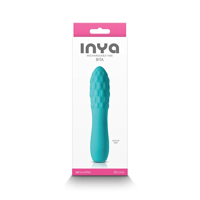 New Sensations Novelties Inc INYA Rita Rechargeable Vibe Teal Vibrators