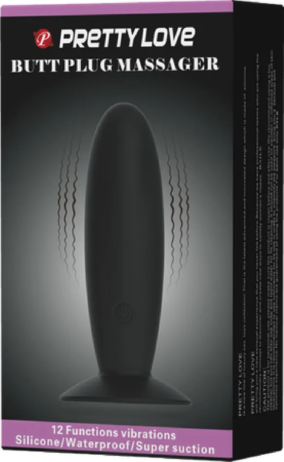 Pretty Love Anal Butt Plug Massager Black