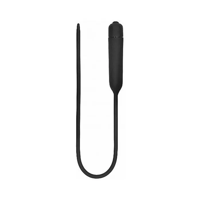Silicone Vibrating Bullet Plug Extra Long Urethral Sounding Black Shots America LLC Male Sex Toys Silicone Vibrating Bullet Plug Extra Long Urethral Sounding Black Shots America LLC Male Sex Toys