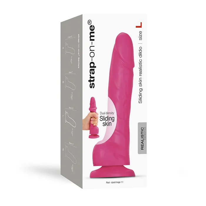 StrapOnMe Realistic Collection Sliding Skin DualDensity Silicone Dildo Fuchsia L Lovely Planet USA Female Sex Toys StrapOnMe Realistic Collection Sliding Skin DualDensity Silicone Dildo Fuchsia L Lovely Planet USA Female Sex Toys