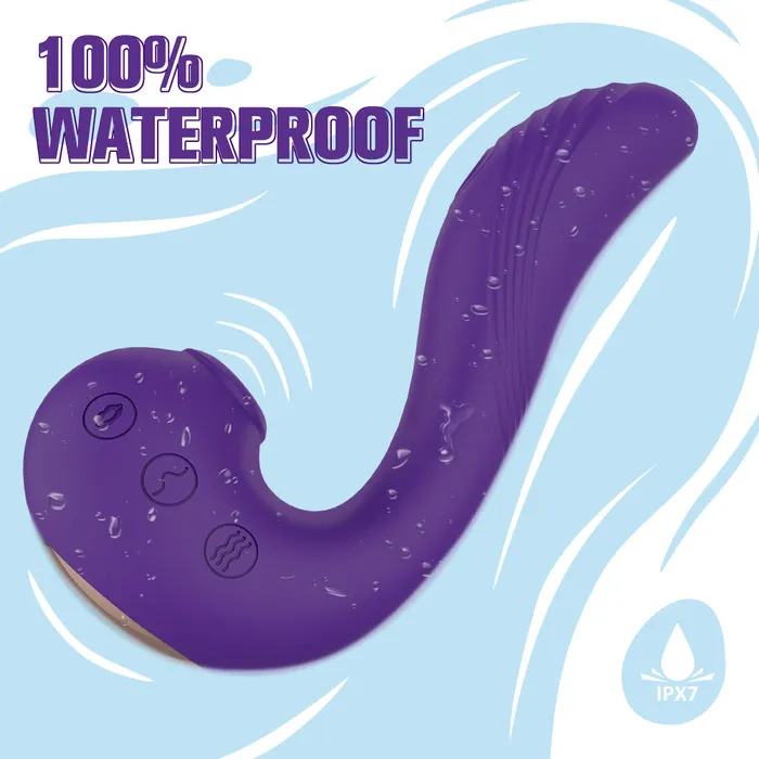 YoYoLemon Female Sex Toys YoYoLemon Clit Sucker Vibrator Vibrating Dildo with G Spot Stimulation for Women Adult Sex Toys Purple