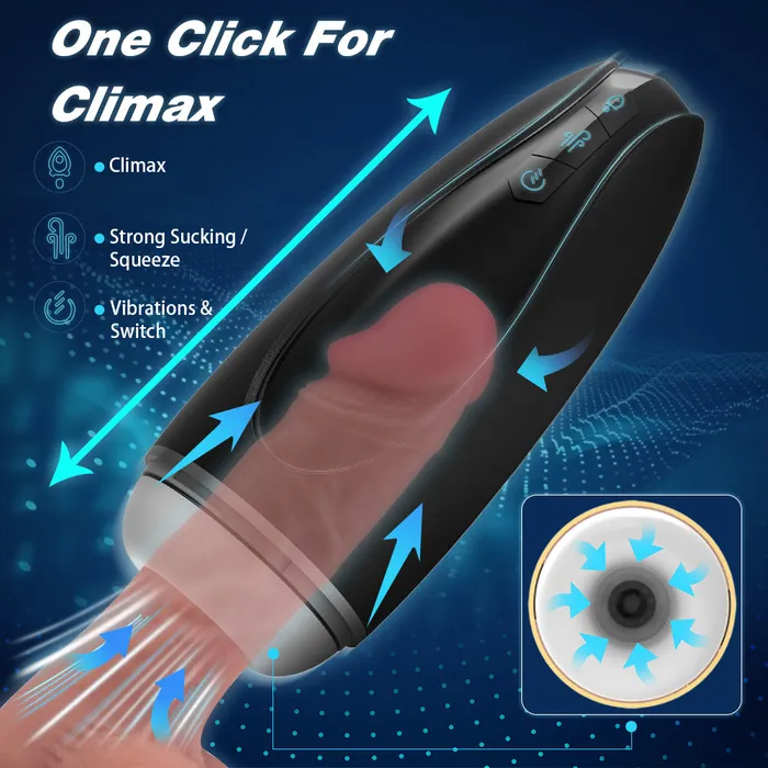 YoYoLemon Male Masturbator with Vibrating and Suction Realistic Textured Vagina Pocket Pussy YoYoLemon Male Sex Toys